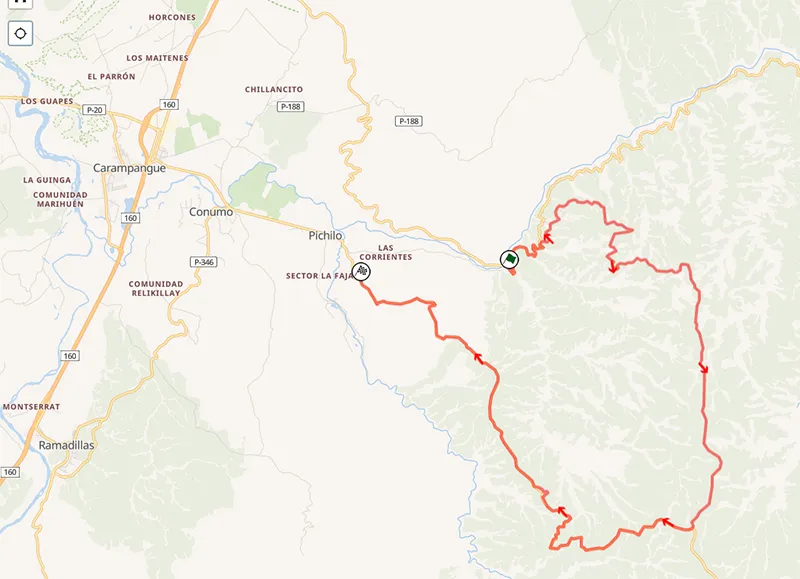 mapa tramo wrc  carampangue 2026